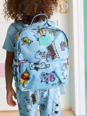 Posh Peanut Disney Kids Light Blue Monsters Backpack
